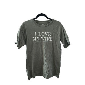 Fresh Fish Green Funny Wife Fishing Crew Neck Tshirt Graphic‎ Men's Sz Medium